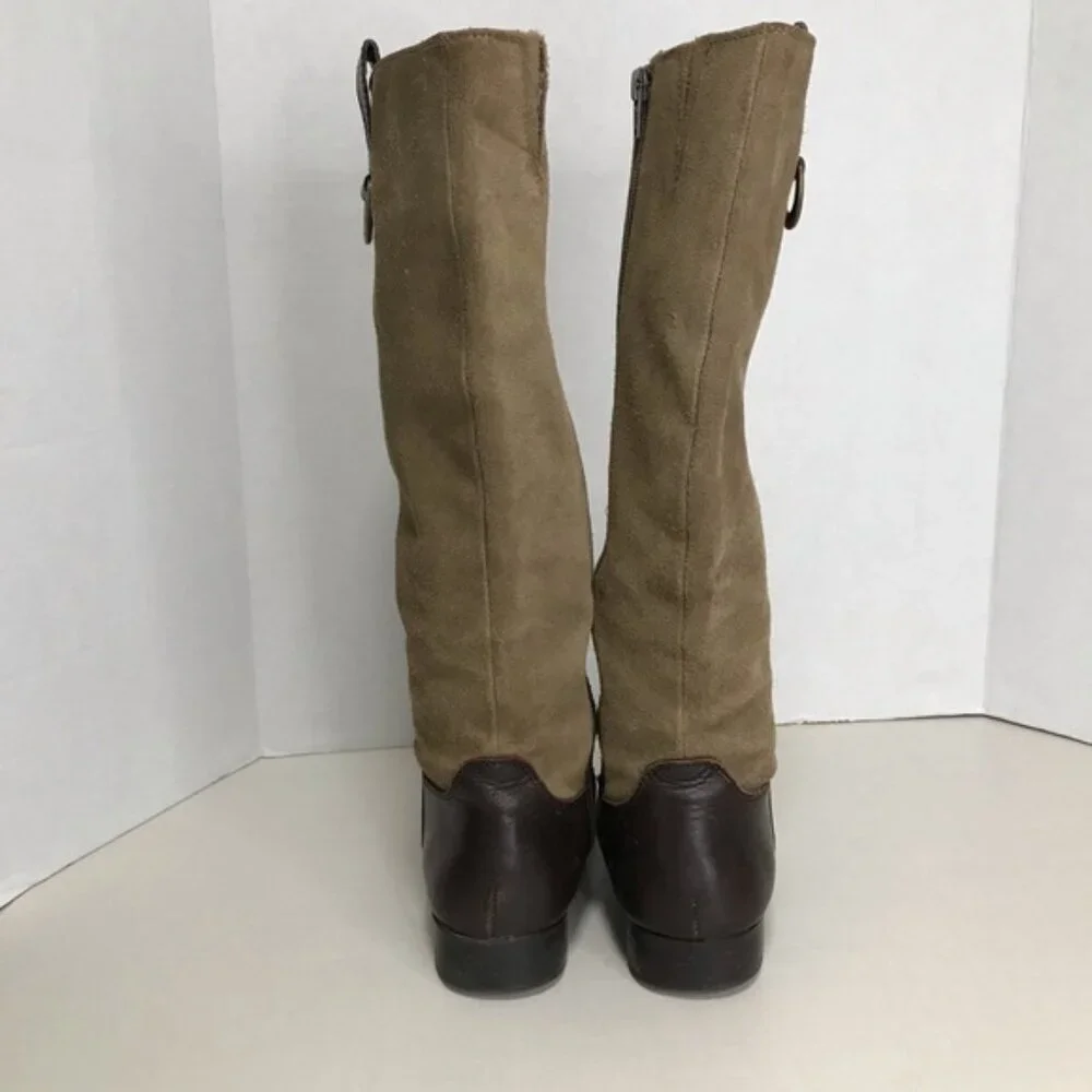 Ralph Lauren Vintage Suede & Leather Riding boot - Size 6 China - Picture 9 of 11